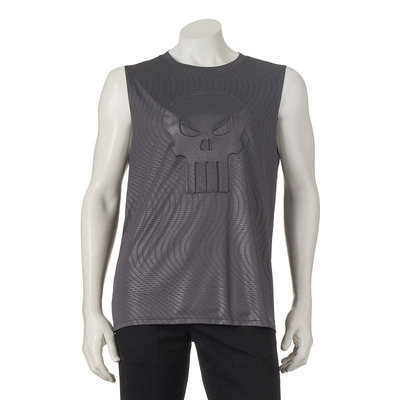 Men's Marvel The Punisher Muscle Tee, Size: XL, Med Grey