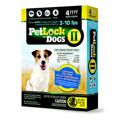 PetLock II Flea Treatment for Dogs 3-10 lbs, 4 month supply