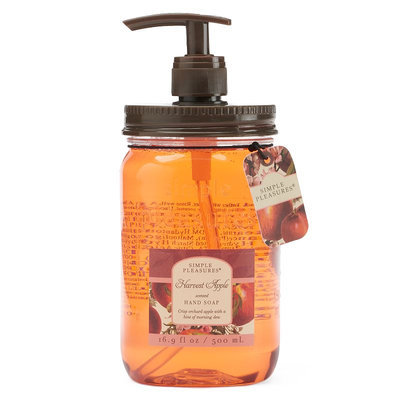 Simple Pleasures Harvest Apple Mason Jar Hand Soap, Multi/None