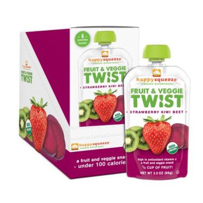 Happy Squeeze Organic Superfood Fruit & Veggie Twist Strawberry