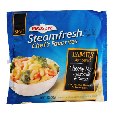 Birds Eye Steamfresh Chef's Favorites Cheesy Mac With Broccoli & Carrots