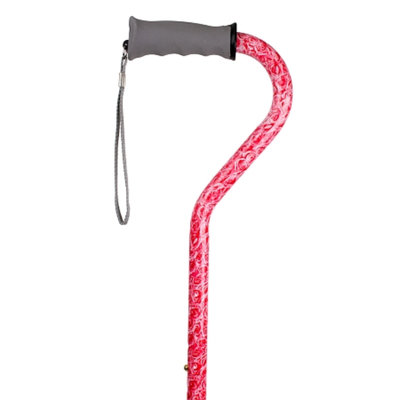Carex Ergo Offset Cane, Rose, 1 ea