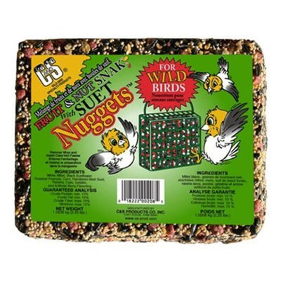 C & S C&S Products Fruit and Nut Wild Bird Snak with Suet Nuggets