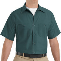 Red Kap Shirts Uniform Tops Spruce Green Short Sleeve Work Shirt