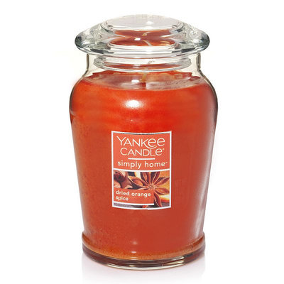 Yankee Candle simply home Dried Orange Spice Large Jar Candle, Med Orange