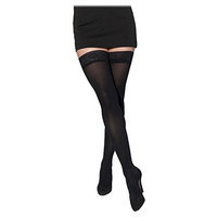Sigvaris Soft Opaque 841NMLO99 15-20mmHg Open Toe Thigh-Highs Medium Long Women Black