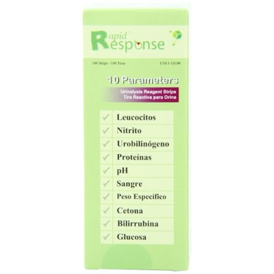 Btnx Rapid Response 10 Parameter (10SG) Urinalysis Reagent Test Strips, 100 Strips/Bottle