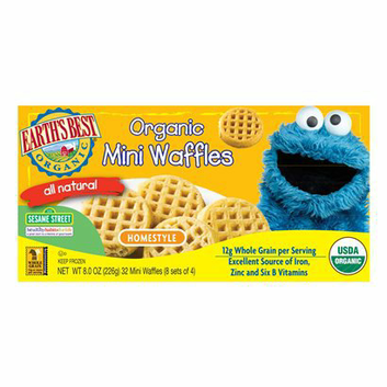 Earth's Best Organic All Natural Organic Homestyle Mini Waffles 8 oz
