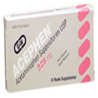 Acephen Acetaminophen Suppositories, USP, 325 mg, 12 Ea