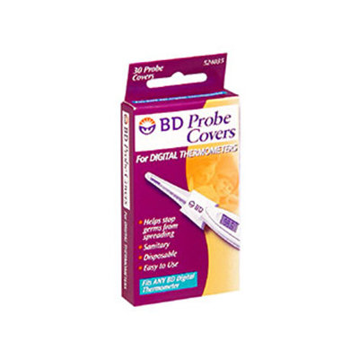 Becton-Dickinson Probe Covers For Digital Thermometer, 30 ea