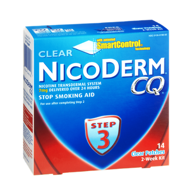 NicoDerm CQ Clear 2-Week Step 3 Stop Smoking Aid Patches - 14 CT