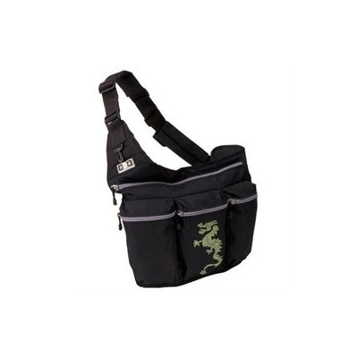 Diaper Dude Black Diaper Bag with Dragon