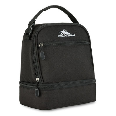 High Sierra Stacked Compartment Lunch Bag, Black