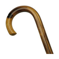Harvy Unisex Handfinished White Nose Crook Cane Scorched Rattan -Affordable Gift for your Loved One! Item #DHAR-13900