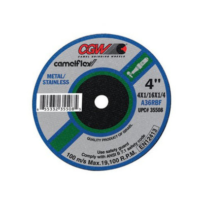 CGW Abrasives Fast Cut - Type 1 Depressed Center Wheels - 3x1/16x3/8 t1 a36-r-bf fast cut 50pcs (Set of 10)
