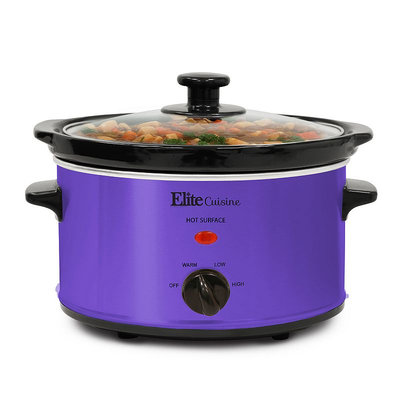 Elite Cuisine 2-qt. Oval Slow Cooker, Purple