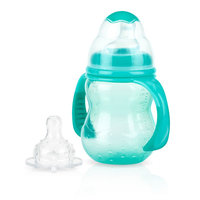 Nuby 3-Stage 8-oz. Wide-Neck Bottle, Turquoise/Blue (Turq/Aqua)