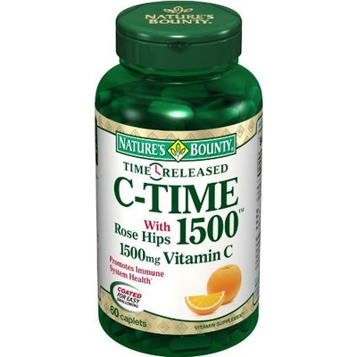 Nature's Bounty Time Released C-1500 with Rose Hips, 60-Count