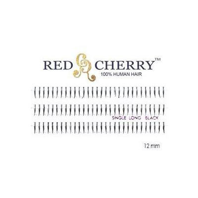 Red Cherry Single Long Individual Lashes, Black (Pack of 6)