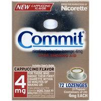 Commit Stop Smoking Aid 4 mg Lozenges, Cappuccino Flavor - 72 Ea