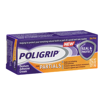 Poligrip Seal & Protect For Partials Denture Adhesive Cream