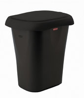 Rubbermaid 21-Quart Liner Lock Waste Basket Black