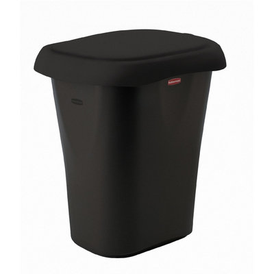 Rubbermaid 21-Quart Liner Lock Waste Basket Black