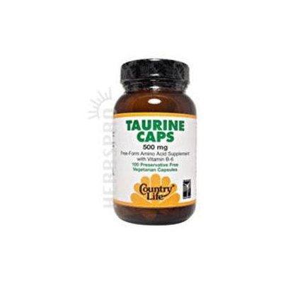 Taurine 500Mg W/B-6 50 Vcap by Country Life Vitamins (1 Each)