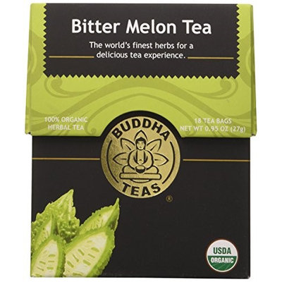 Buddha Teas Bitter Melon 100 Percent Organic Herbal Tea 18 Bags Per Packet