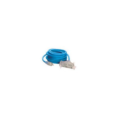 Coleman Cable 100ft. 12-3 Tri-Source 3-Way Power Blocks Hi-Visibility Extension C