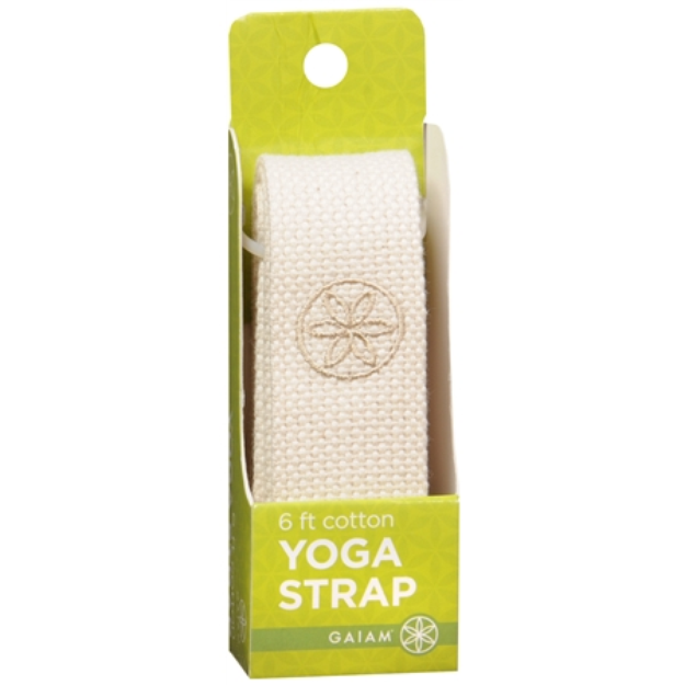 Gaiam Yoga Strap, 6 Foot, Natural, 1 ea