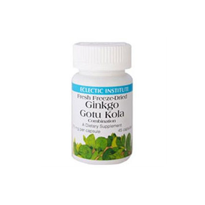 Eclectic Institute Ginkgo-Gotu Kola - 50 Veggie Caps - Memory & Brain Support