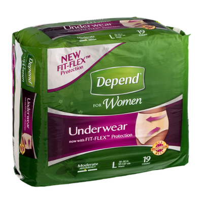 Depend For Women Fit-Flex Underwear Large - 19 CT