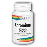 Solaray Chromium Biotin - 60 Vegetarian Capsules