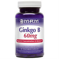 Ginkgo B™ 60mg, 28:11, 3% Ginkolide B, 60 Caps from MRM