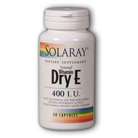 Solaray E Dry W/ Hawthor 400 IU - 50 Capsules - Vitamin E Combinations