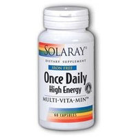 Solaray Once Daily Iron/Free - 60 Capsules - Multivitamins without Iron