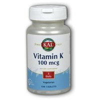 Kal Vitamin K - 100 mcg - 100 Vegetarian Tablets