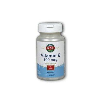 Kal Vitamin K - 100 mcg - 100 Vegetarian Tablets