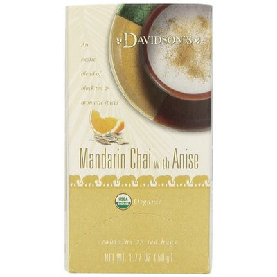 3M Davidson's Tea Mandarin Anise Chai, 25 Count Tea Bag
