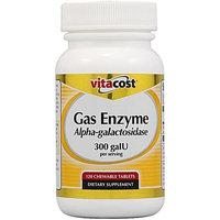 Vitacost Brand Vitacost Gas Enzyme Alpha-galactosidase -- 300 GalU per serving - 120 Chewable Tablets
