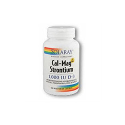 Solaray Cal-Mag Strontium - 120 Vegetarian Capsules