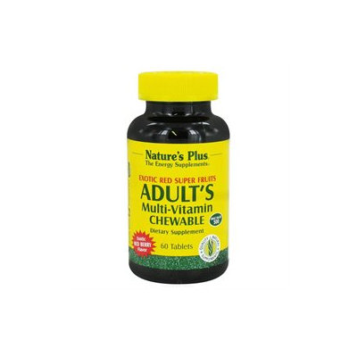 Nature's Plus - Adult's Multi-Vitamin Exotic Red Berry - 60 Chewable Tablets