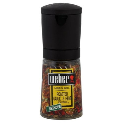Weber Grill Grinder, Roasted Garlic Herb, 4.5-Ounce (Pack of 3)