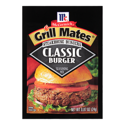 McCormick® Grill Mates® Classic Burger Steakhouse Burgers Seasoning Mix