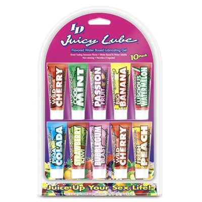I-D Juicy Lube, Assorted Tubes, 10-Pack
