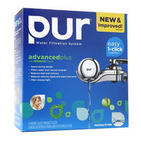 PUR Chrome Horizontal Faucet Mount & 1 Mineral Clear, Chrome, 1 ea
