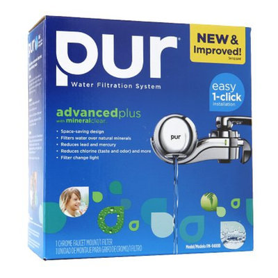 PUR Chrome Horizontal Faucet Mount & 1 Mineral Clear, Chrome, 1 ea