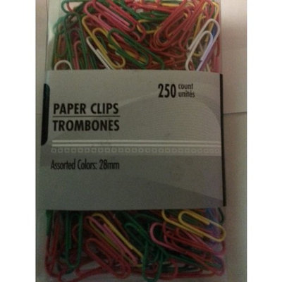 Trombones Trombone Paper Clips 250 Count Assorted Colors 1