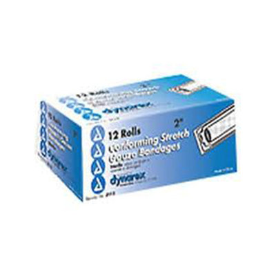 Dynarex Stretch Gauze Bandages, Sterile, 2 x 4.1 yards, 4 Boxes of 12